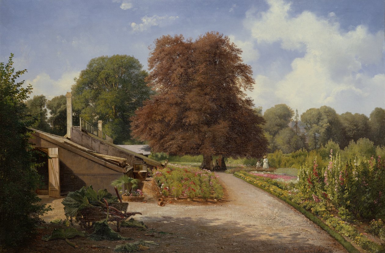 V zahradě (olej na plátně) od Carl Frederick Aagaard
