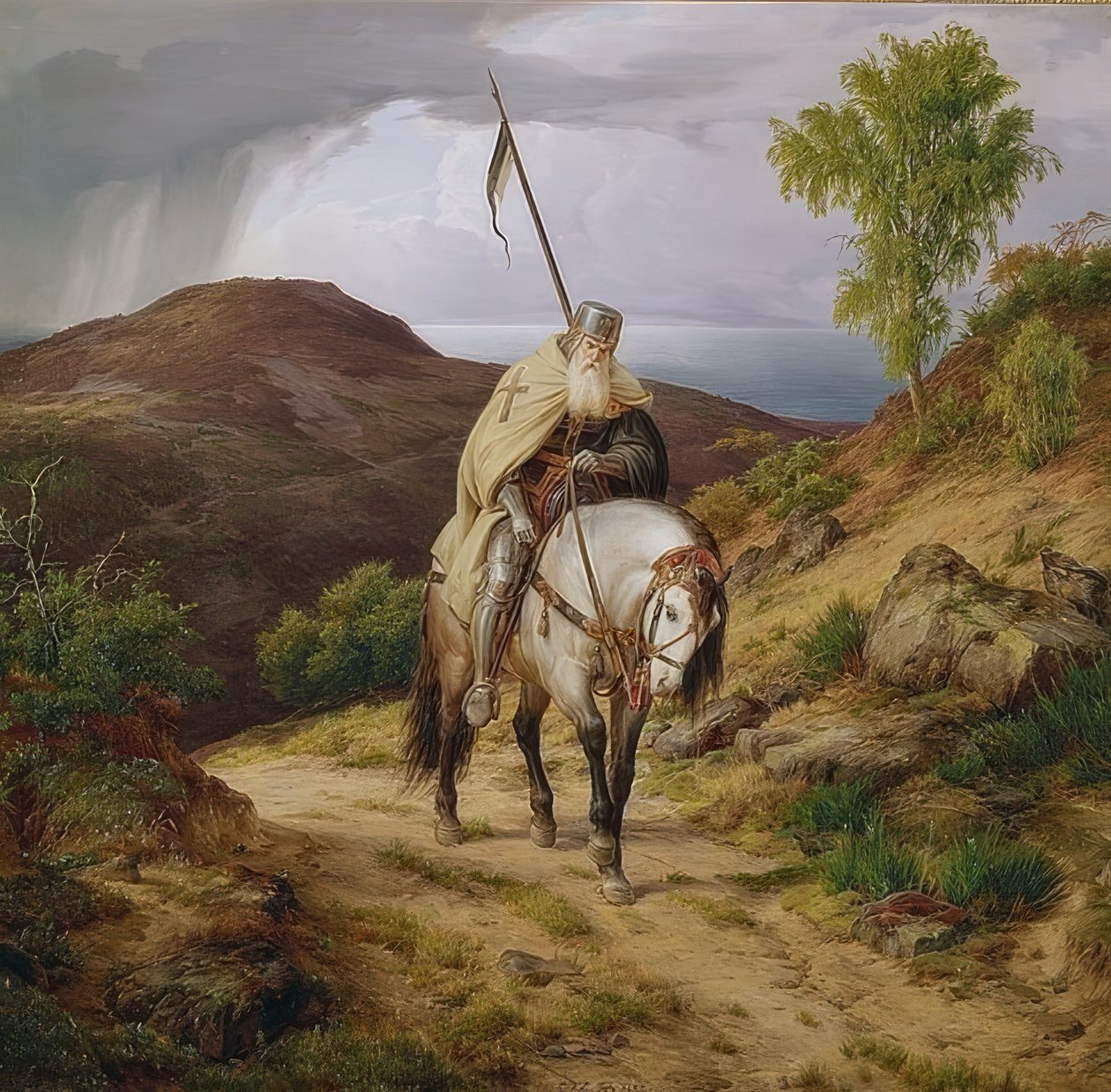 Vracející se křižák. 1835 od Carl Friedrich Lessing