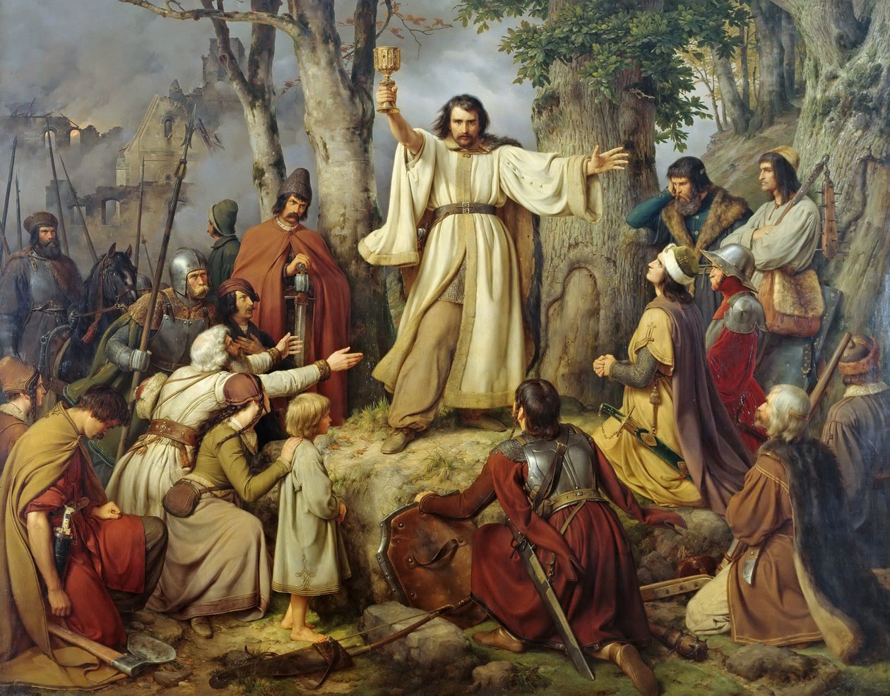 Husitské kázání, 1836. od Carl Friedrich Lessing