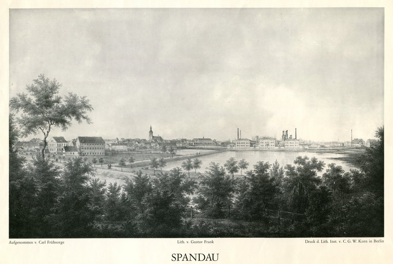 Pohled na město Spandau kolem roku 1860 od Carl Frühsorge
