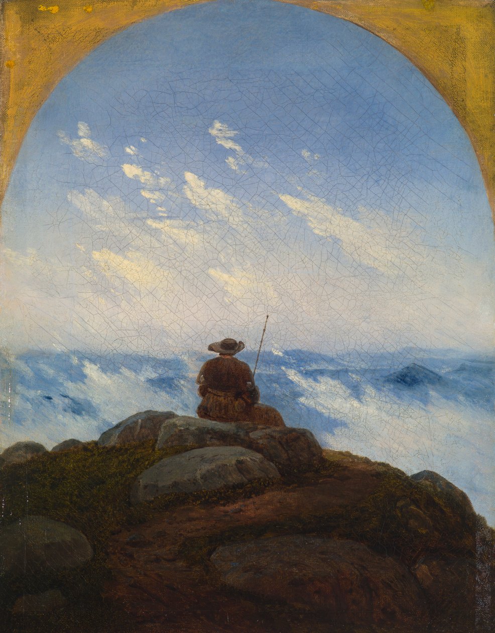 Tulák na vrcholu hory od Carl Gustav Carus