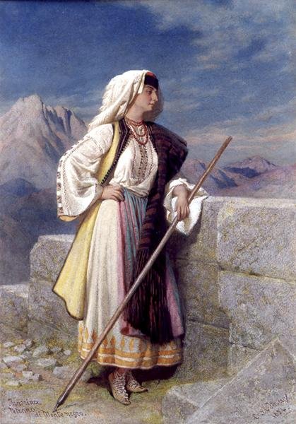 Slečna Petrana z Monte Negro". od Carl Haag