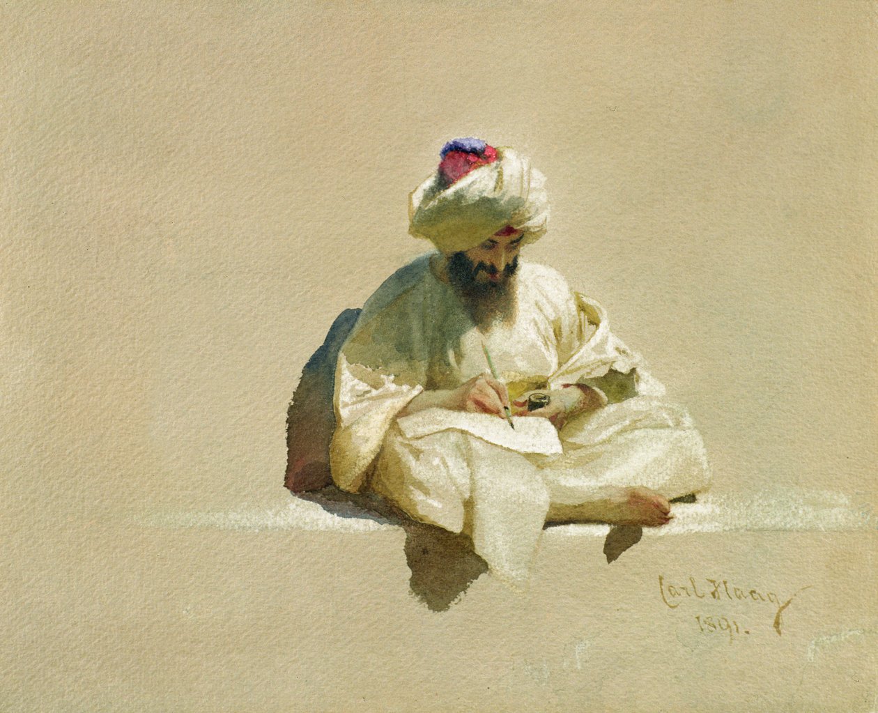 The Letter Writer, 1891 od Carl Haag