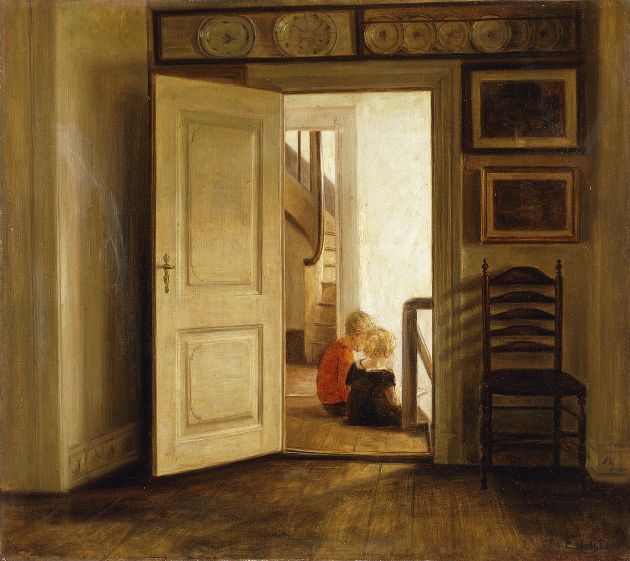 Děti v interiéru od Carl Holsoe
