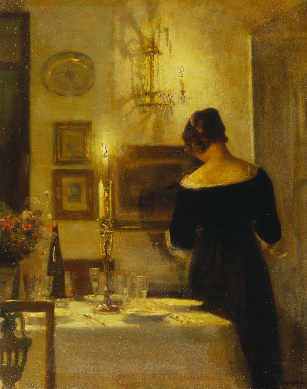 V jídelně (olej na plátně) od Carl Holsoe