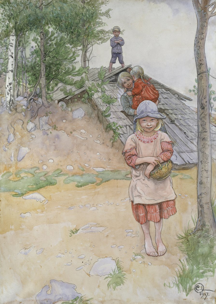 U sklepa, 1917 od Carl Larsson