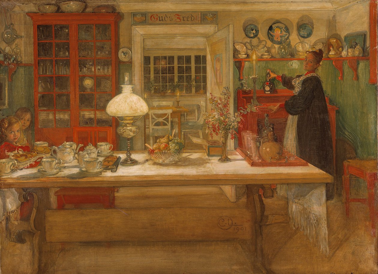 Příprava na hru, 1901 od Carl Larsson