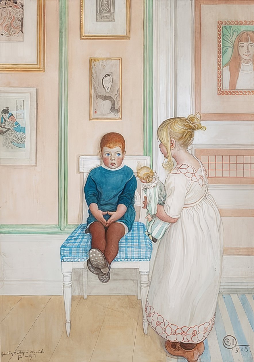 bojíš se mě? 1918 od Carl Larsson