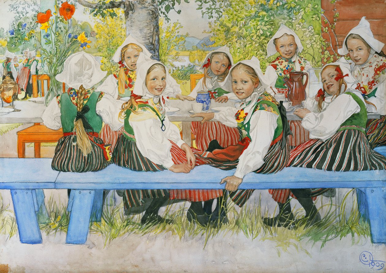 Narozeniny Kersti, 1909 od Carl Larsson