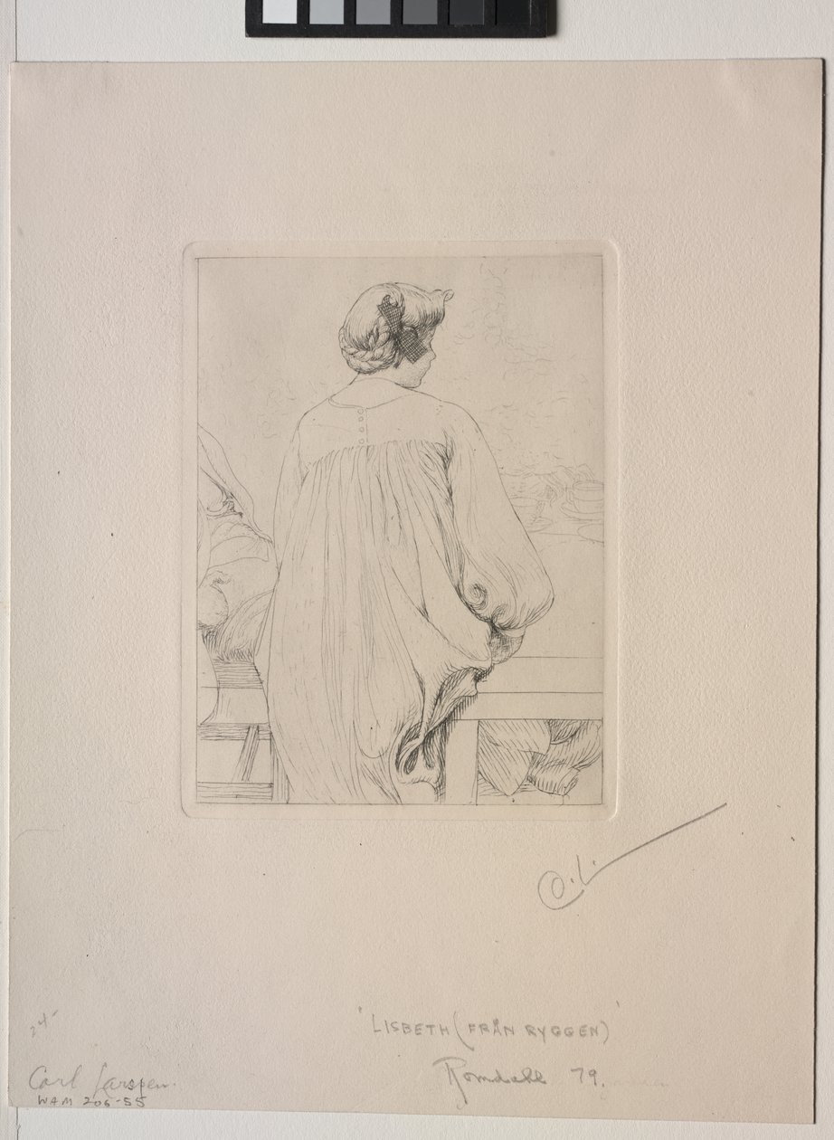 Lisbeth, při pohledu zezadu od Carl Larsson