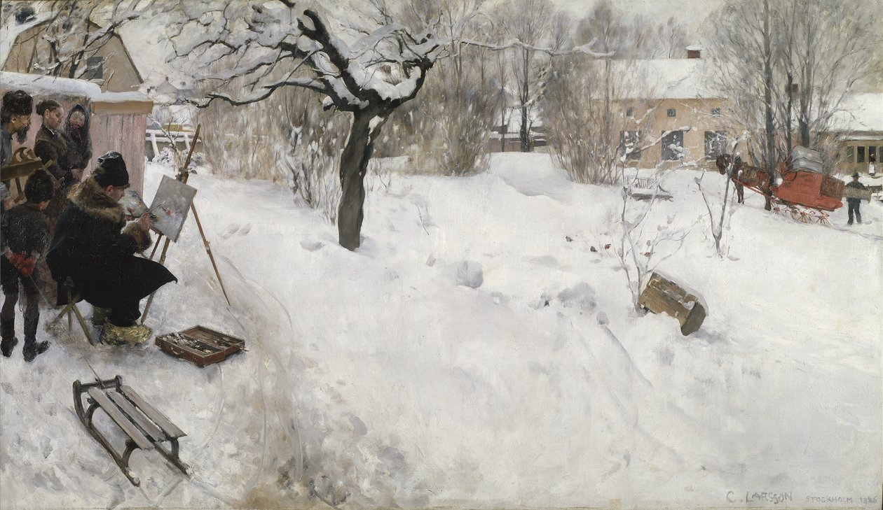 Malíř pod širým nebem od Carl Larsson
