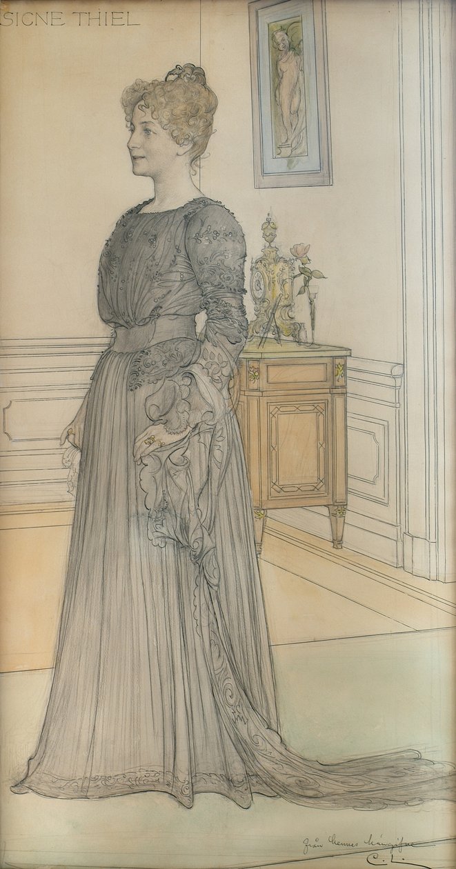 Portrét paní Signe Thiel od Carl Larsson
