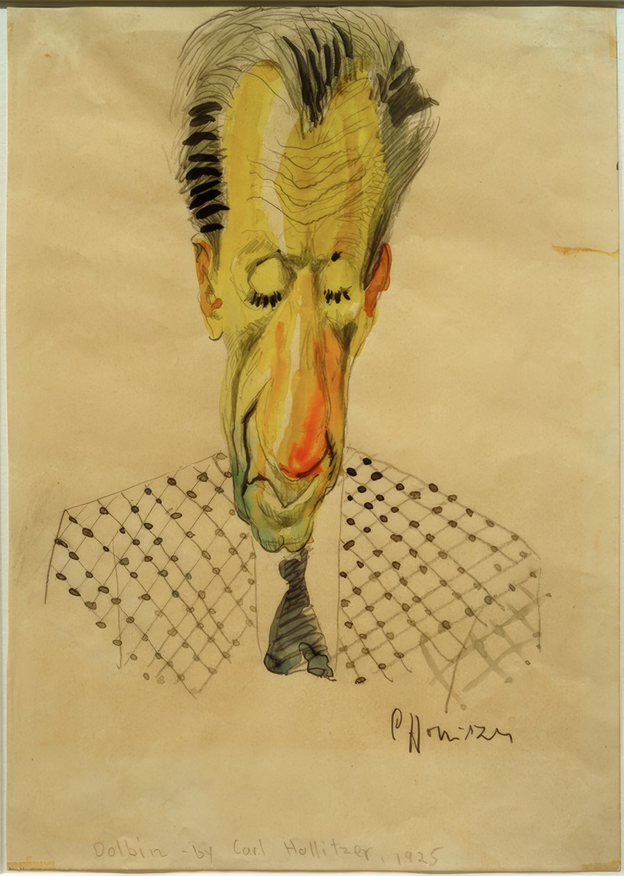 B.F.Dolbin / Karikatura C.-F. Hollitzer, 1925 od Carl Leopold Hollitzer