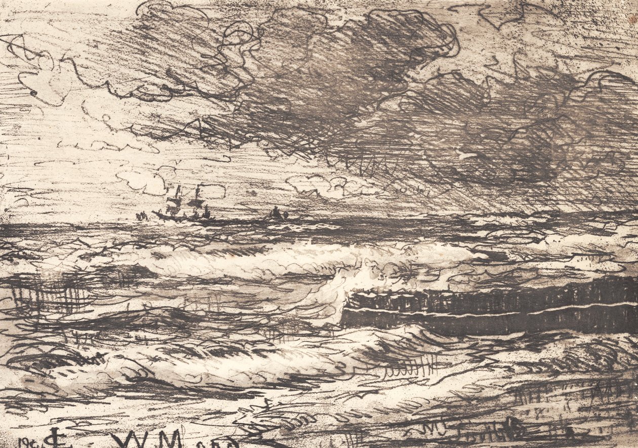 Bouře v Tisvilde od Carl Locher
