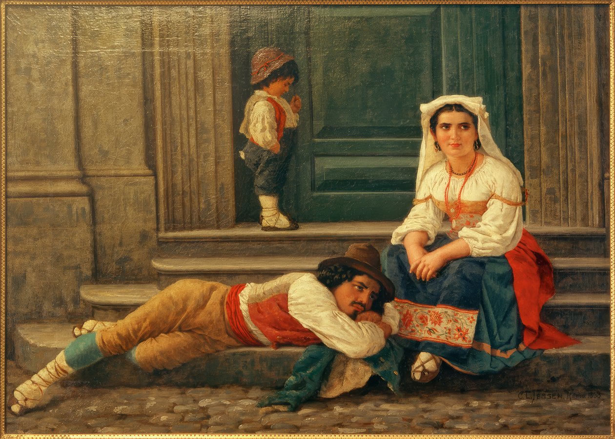 C.L.Jessen, rodina italského ovčáka od Carl Ludwig Jessen