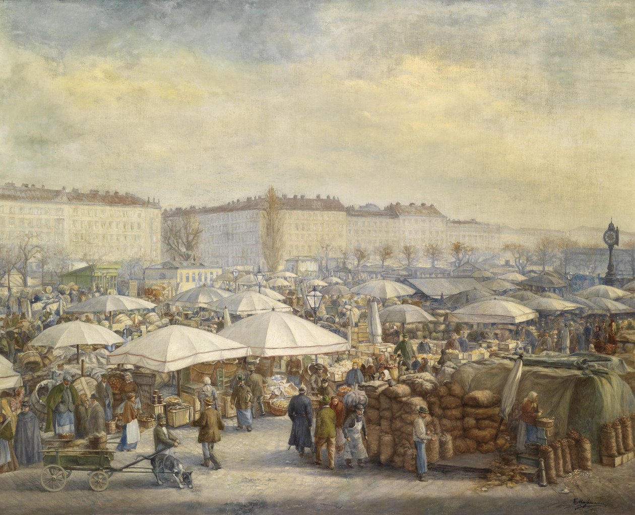 Ruch a ruch na Naschmarktu (Vídeň) od Carl Massmann