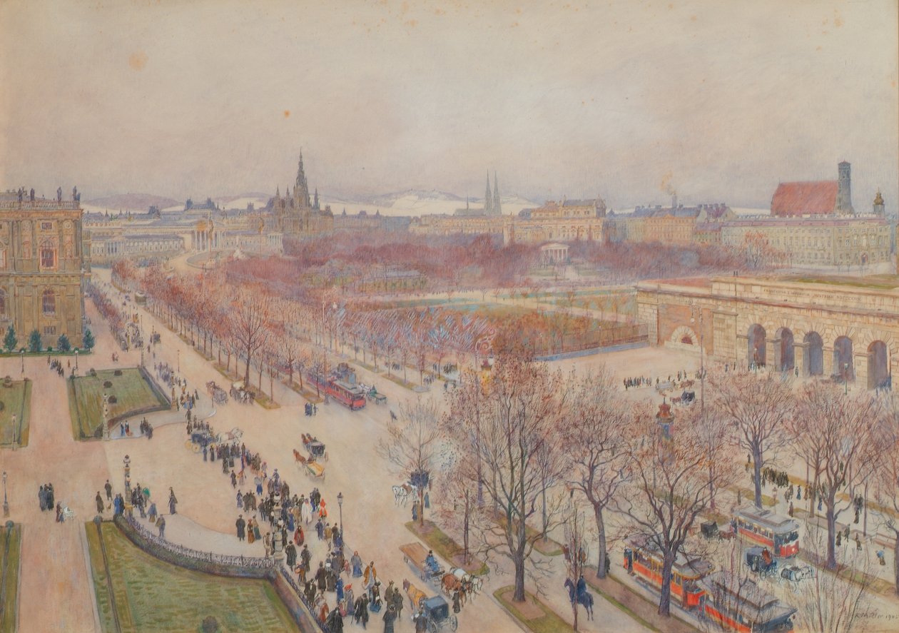 Ringstrasse ve Vídni od Carl Max Müller