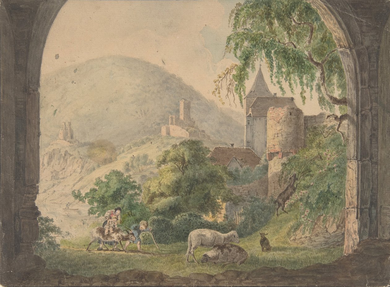Čtyři hrady Neckarsteinach, 1800-1818. od Carl Philipp Fohr