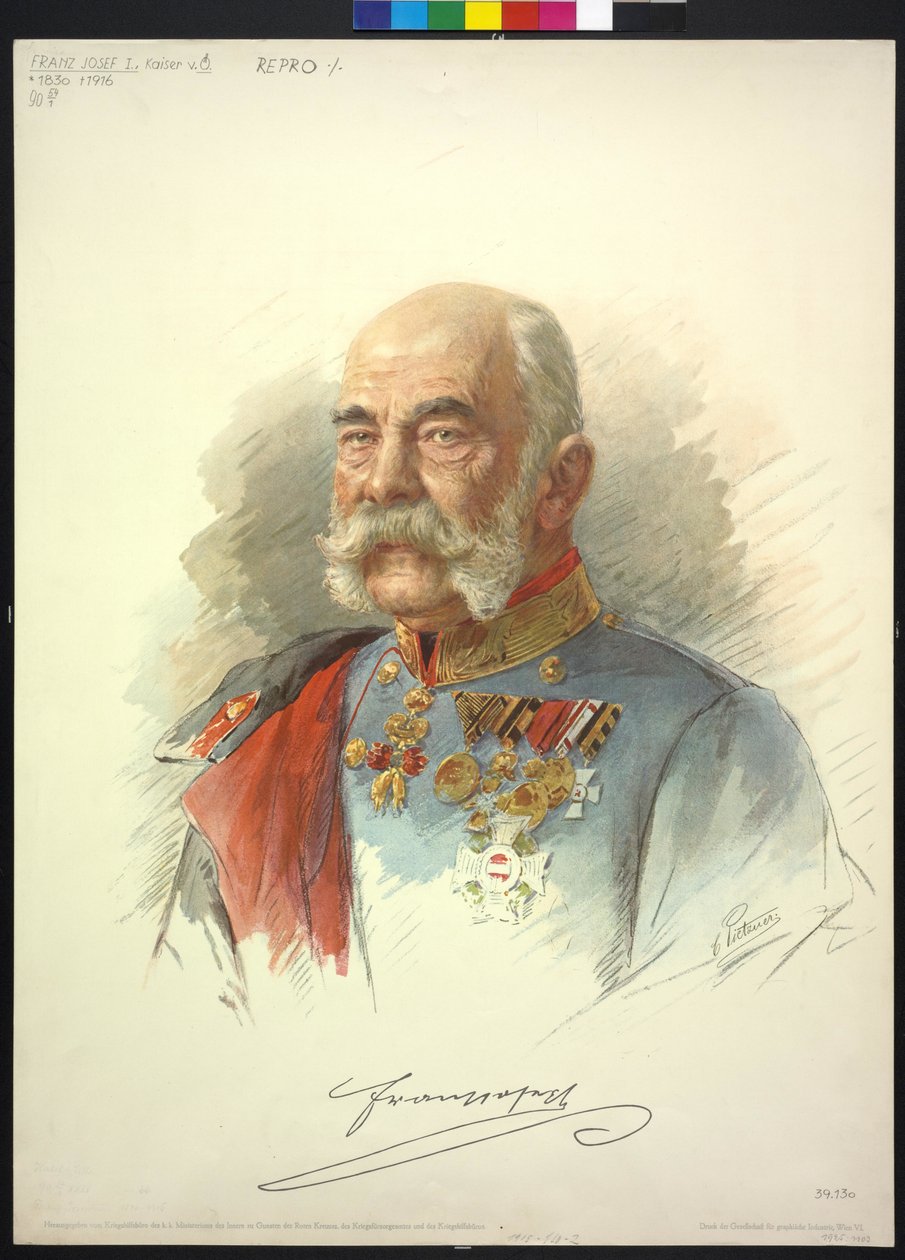 Rakouský císař František Josef I. od Carl Pietzner