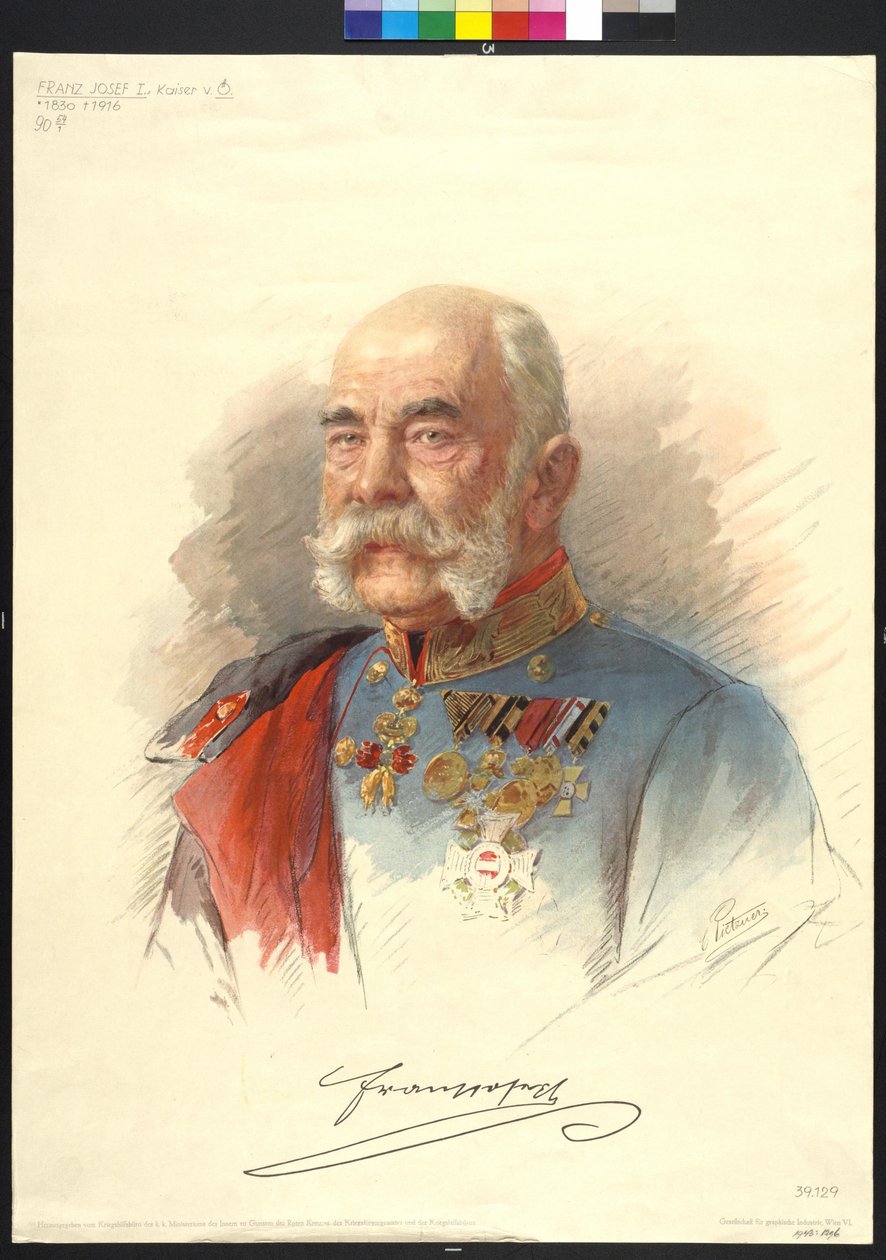 Rakouský císař František Josef I. od Carl Pietzner