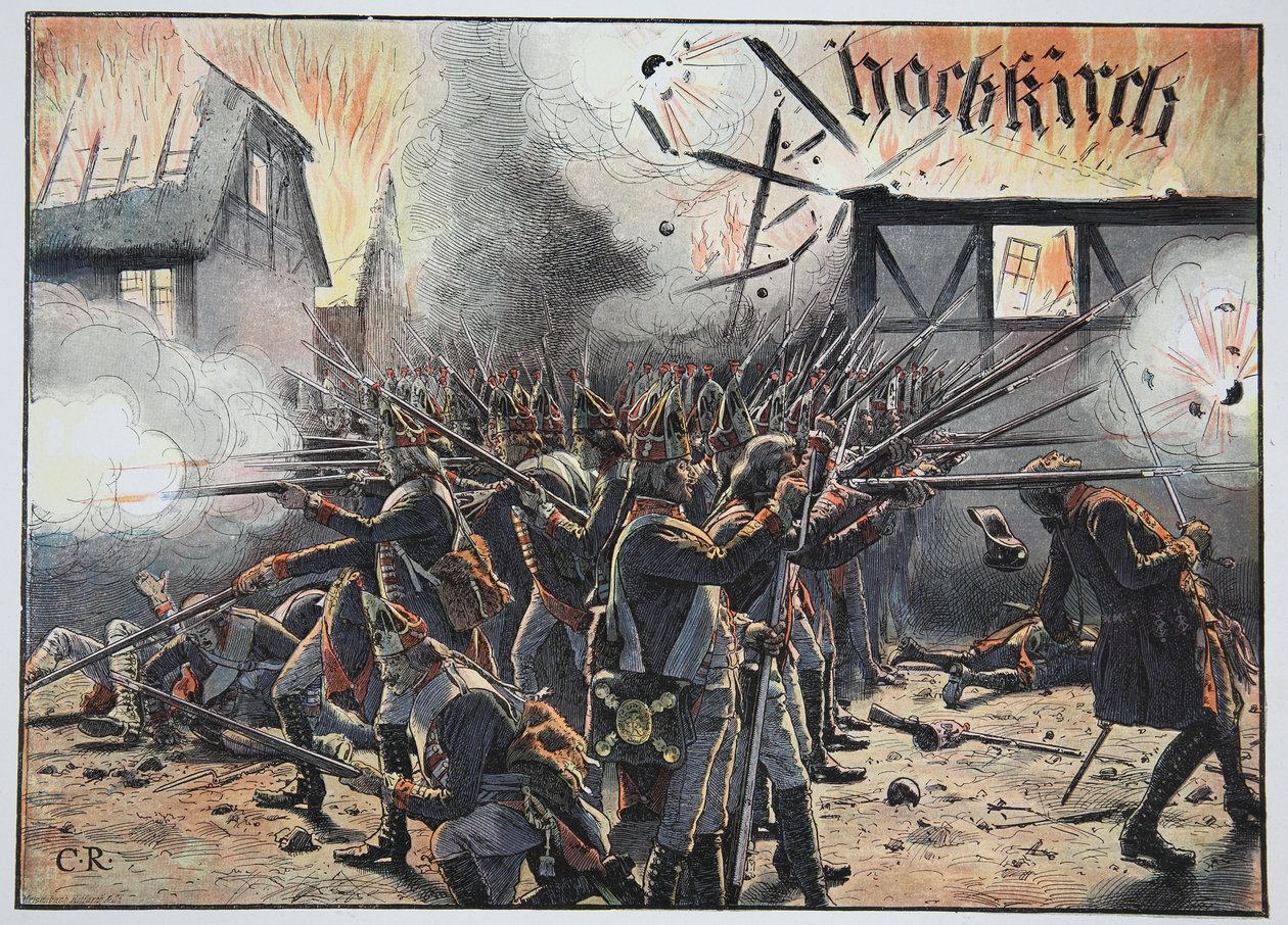 Padající noc v Hochkirchu, srpen 1758 od Carl Röchling