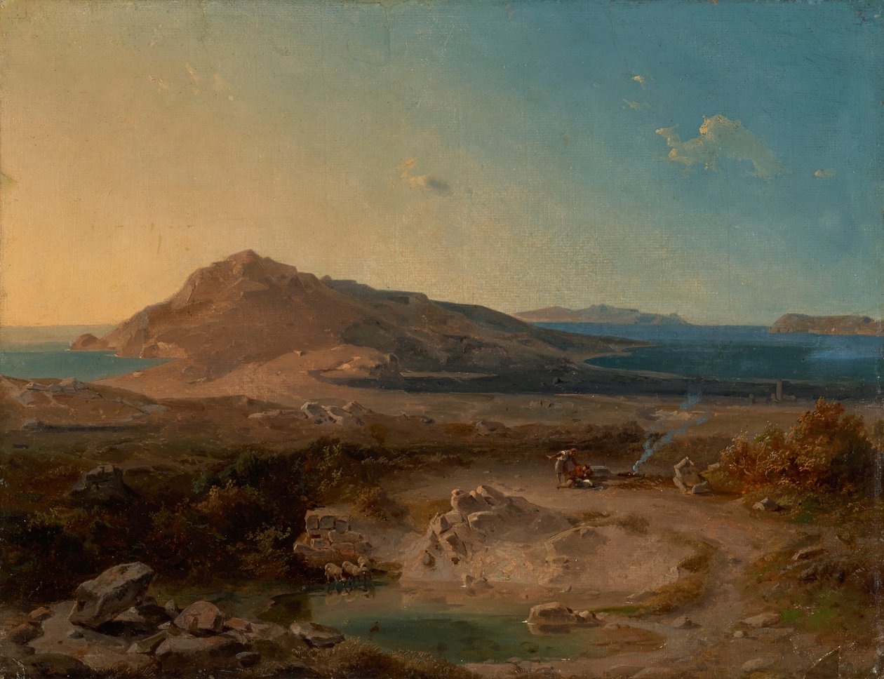 Ostrov Delos při východu slunce od Carl Rottmann