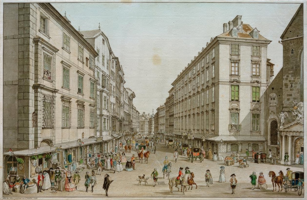 Kohlmarkt ve Vídni od Carl Schütz