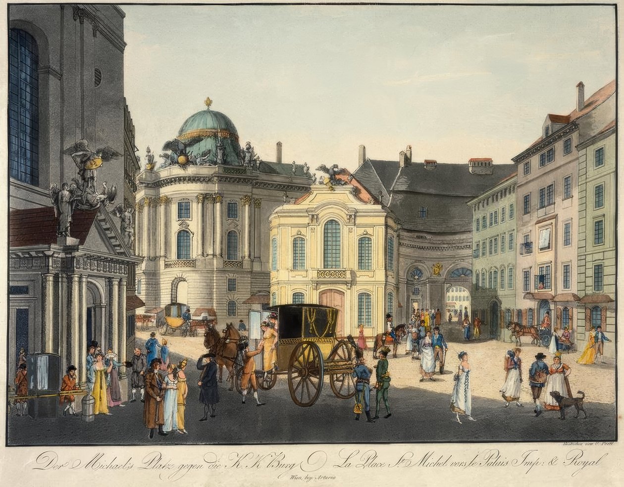Michaelsplatz proti K.K. hrad od Carl Schütz