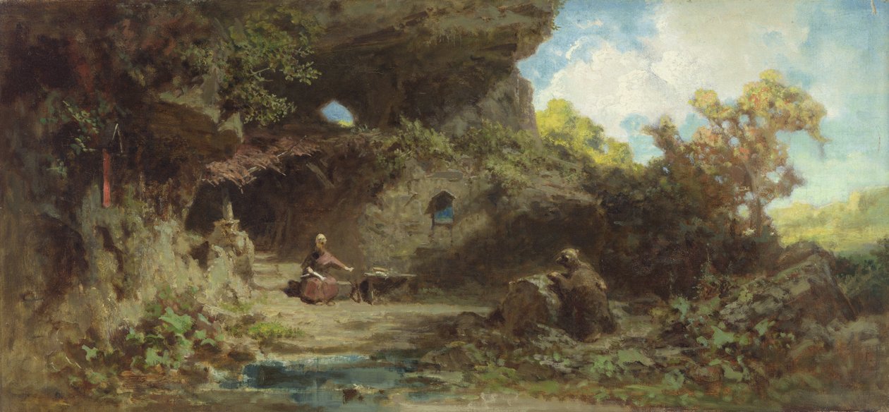 Poustevník v horách od Carl Spitzweg
