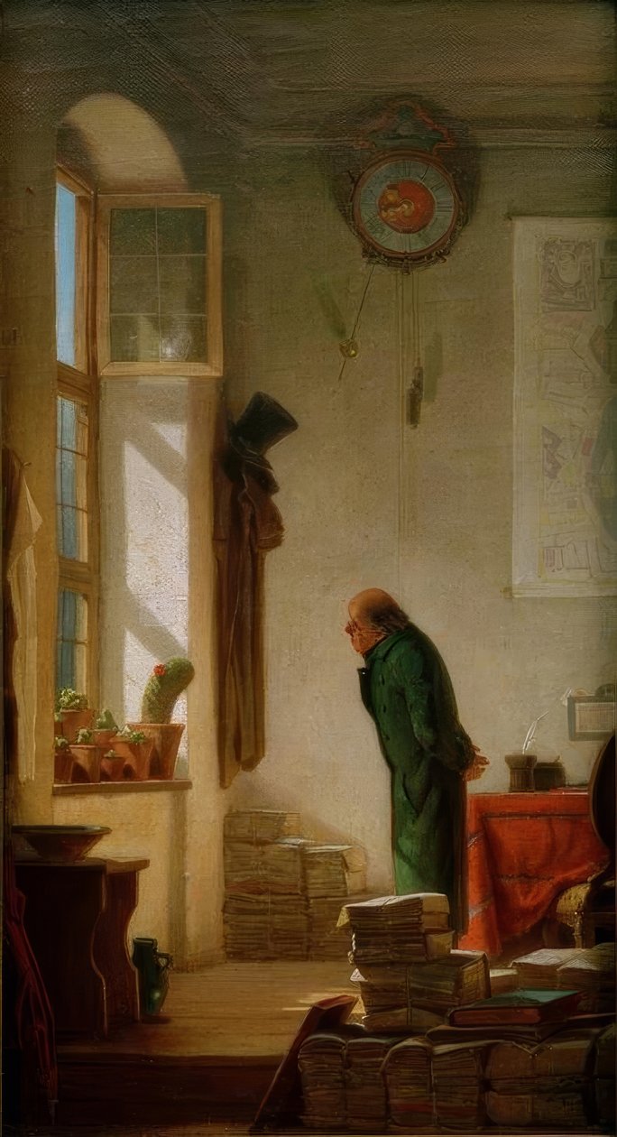 Milovník kaktusů od Carl Spitzweg