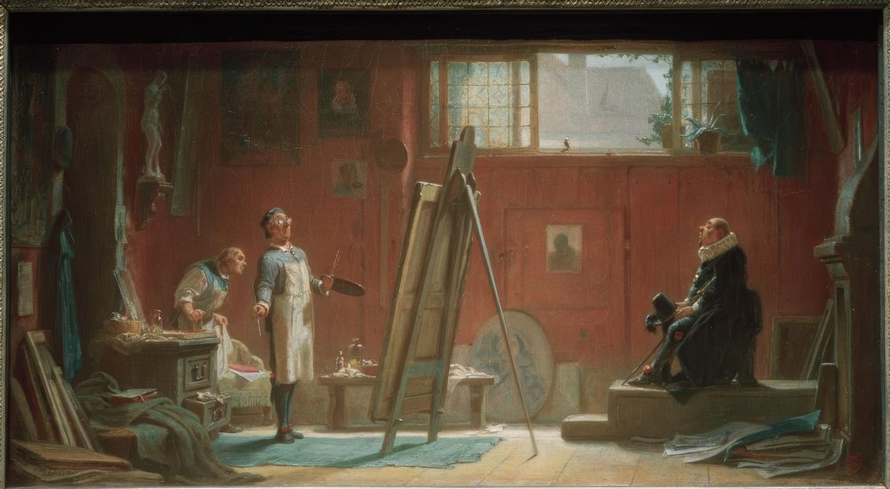 Malíř portrétů od Carl Spitzweg