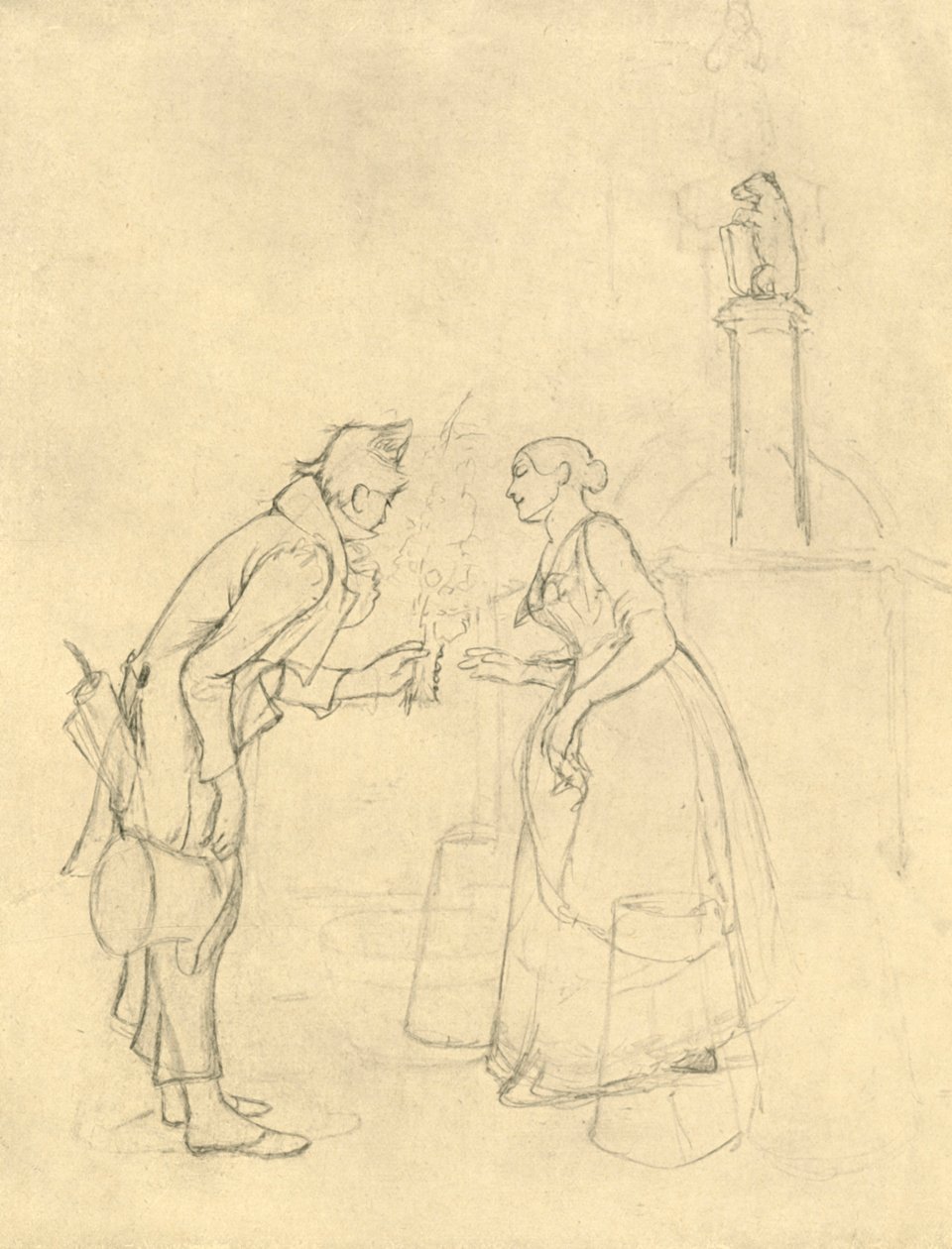 Der Schüchterne Freier, polovina konce 19. století, c1924. od Carl Spitzweg