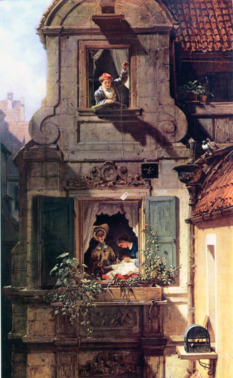 Zachycený milostný dopis od Carl Spitzweg