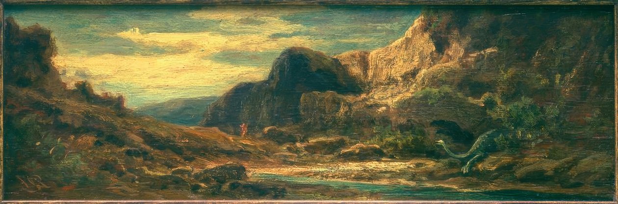 Skalní krajina s draky od Carl Spitzweg