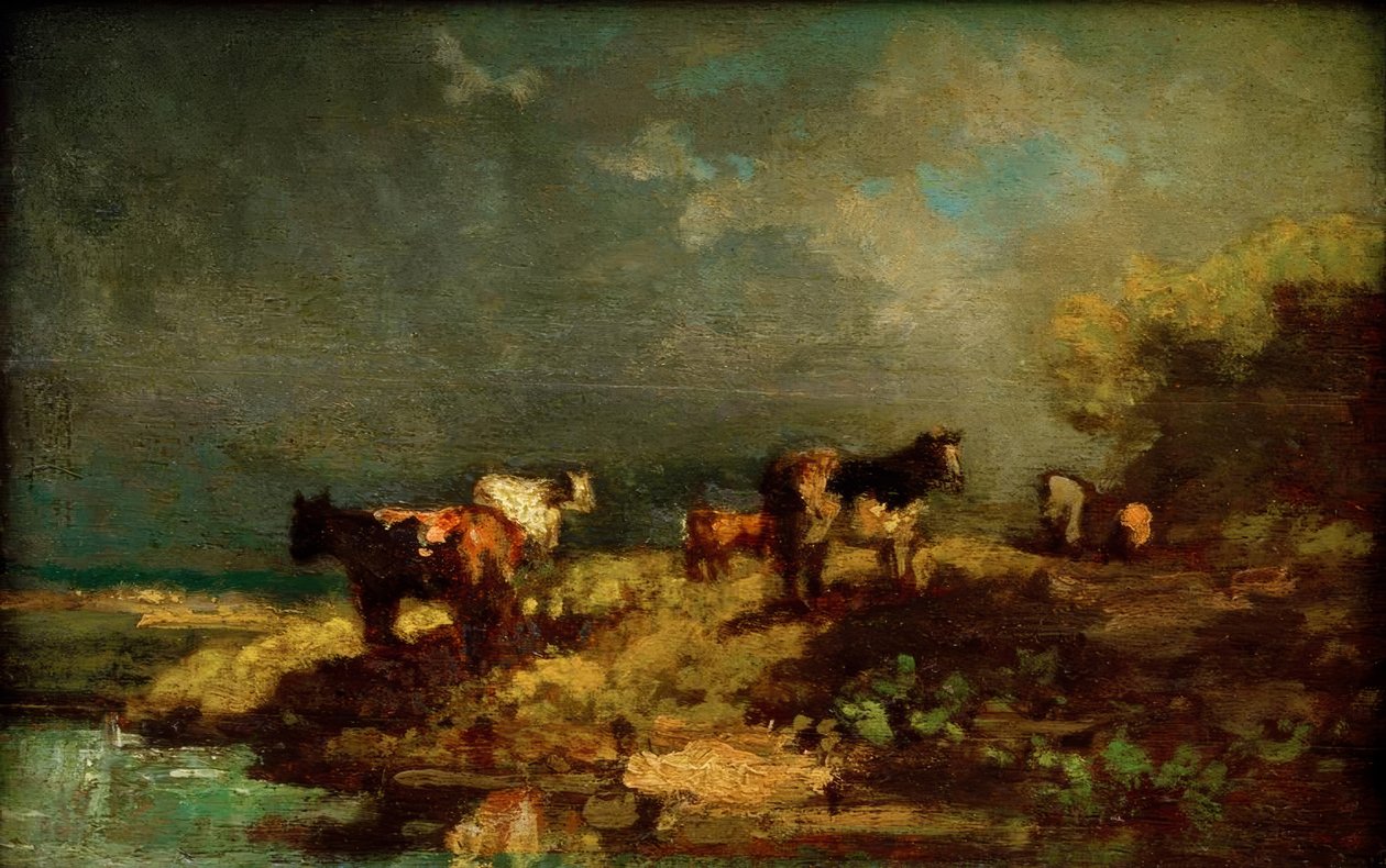 Krávy na venkově od Carl Spitzweg
