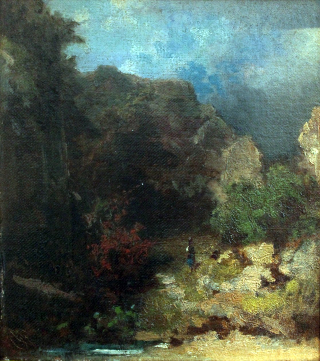 Krajina s ženskou postavou od Carl Spitzweg