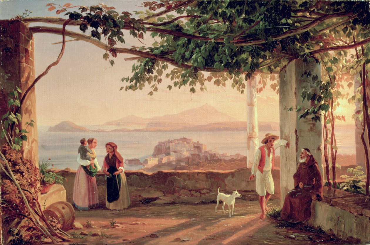 Pozzuoli, kolem roku 1831 od Carl Wilhelm Goetzloff