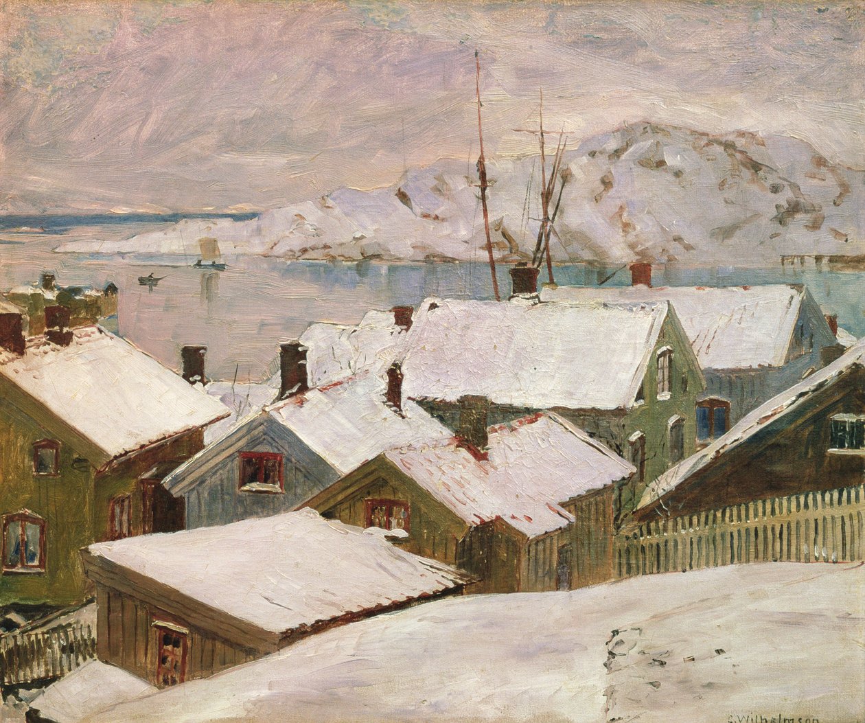 Fiskebackskil v zimě, 1899 od Carl Wilhelm Wilhelmson