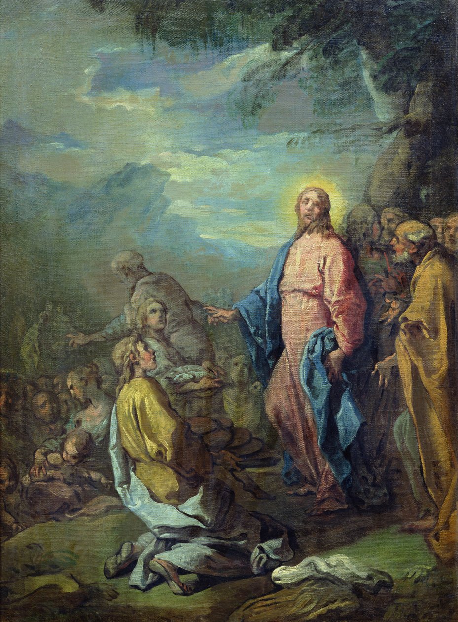 Krmení pěti tisíc před rokem 1733 od Carle van Loo