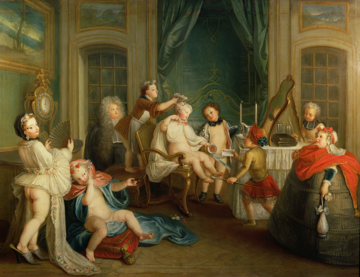 Interiér budoáru od Carle van Loo