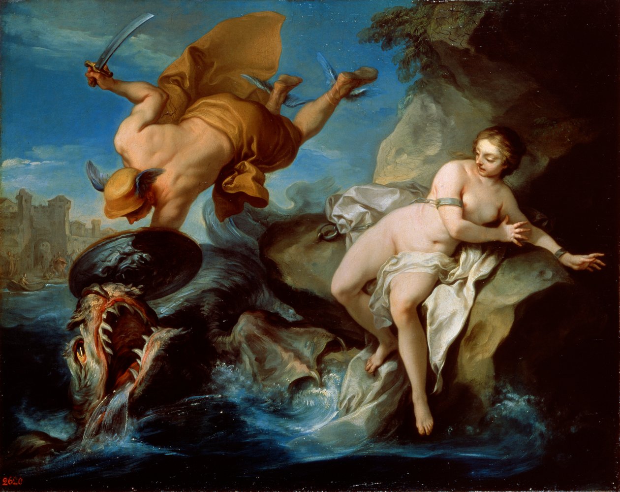 Perseus a Andromeda, 17. století. od Carle van Loo