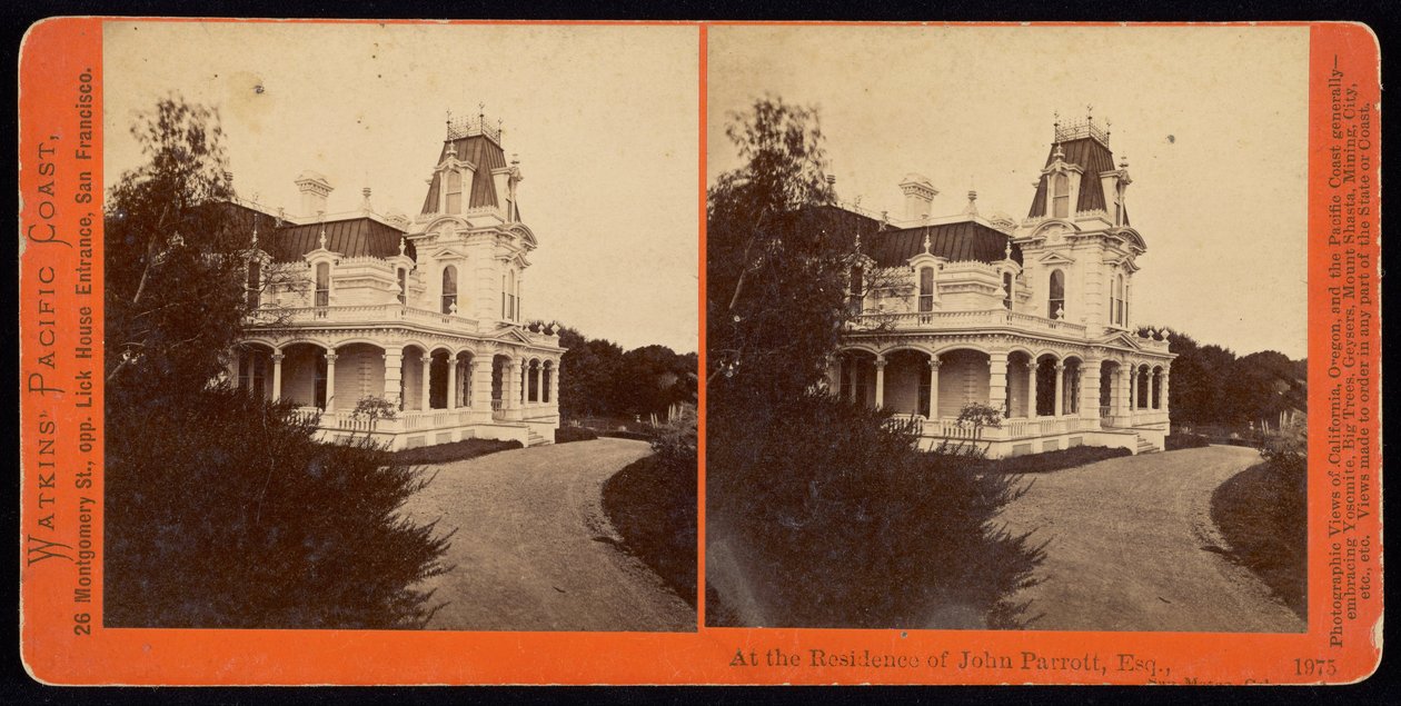 V rezidenci Johna Parrotta, Esq., San Mateo, Cal. od Carleton E. Watkins