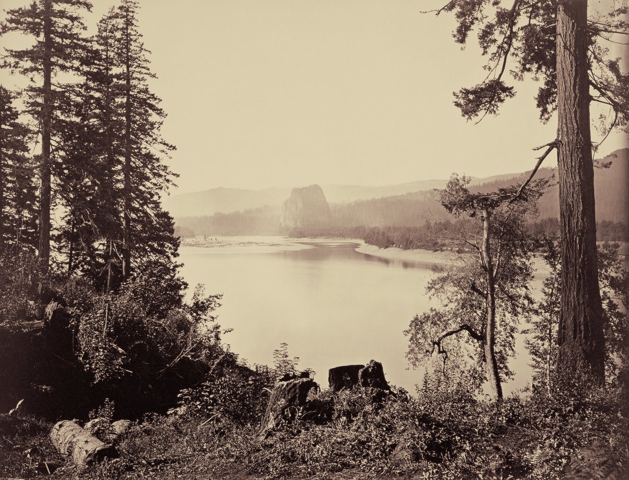 Castle Rock, řeka Columbia od Carleton E. Watkins