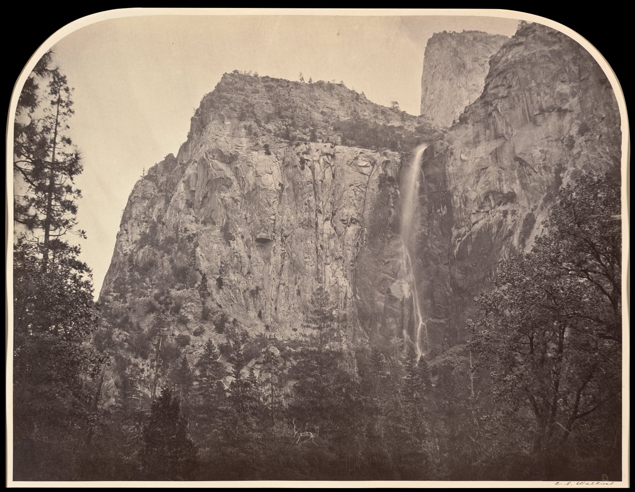 Pohono, Svatební závoj, 900 stop, Yo Semite od Carleton E. Watkins