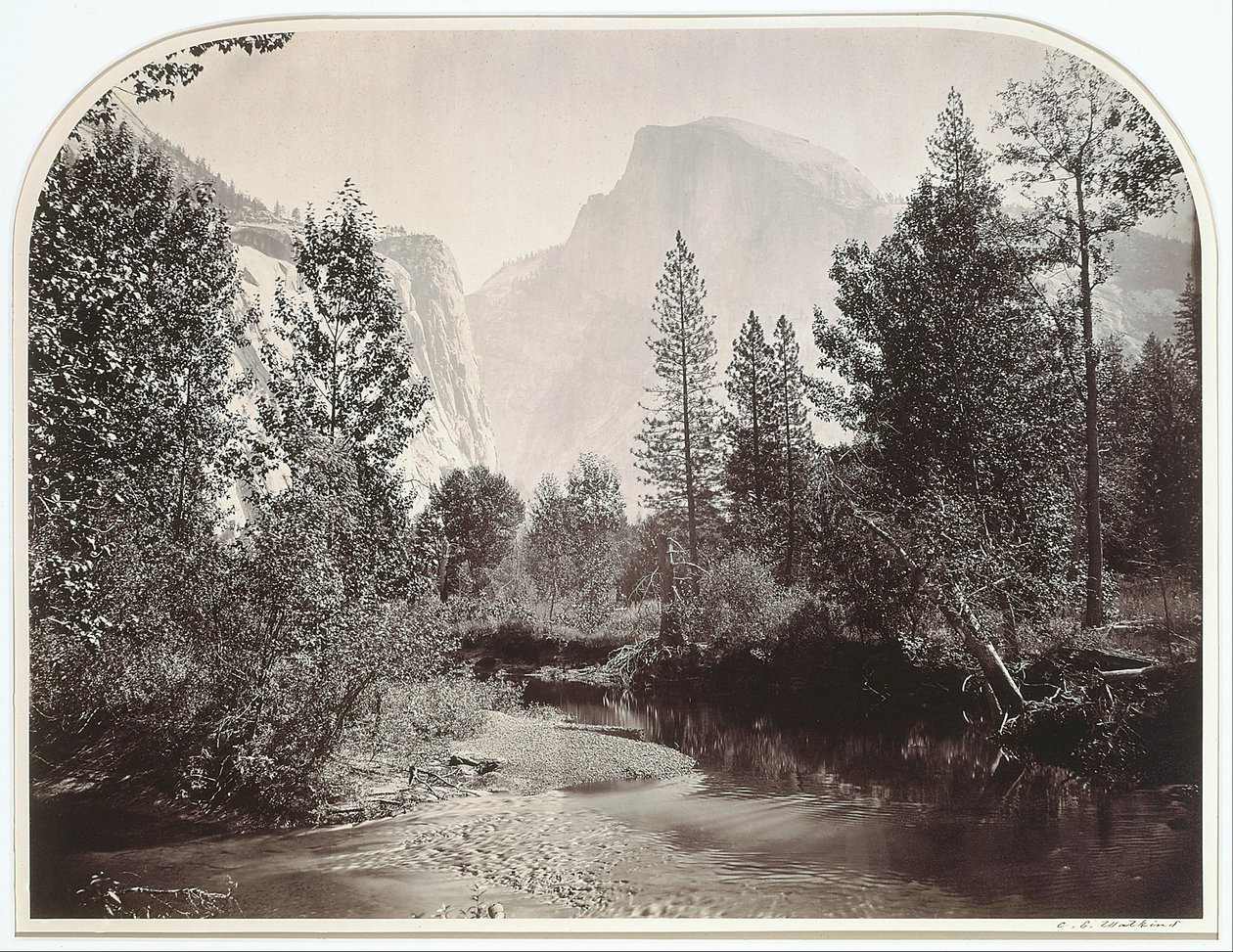 Taysayac, Half Dome, 4967 ft., Yosemite od Carleton E. Watkins