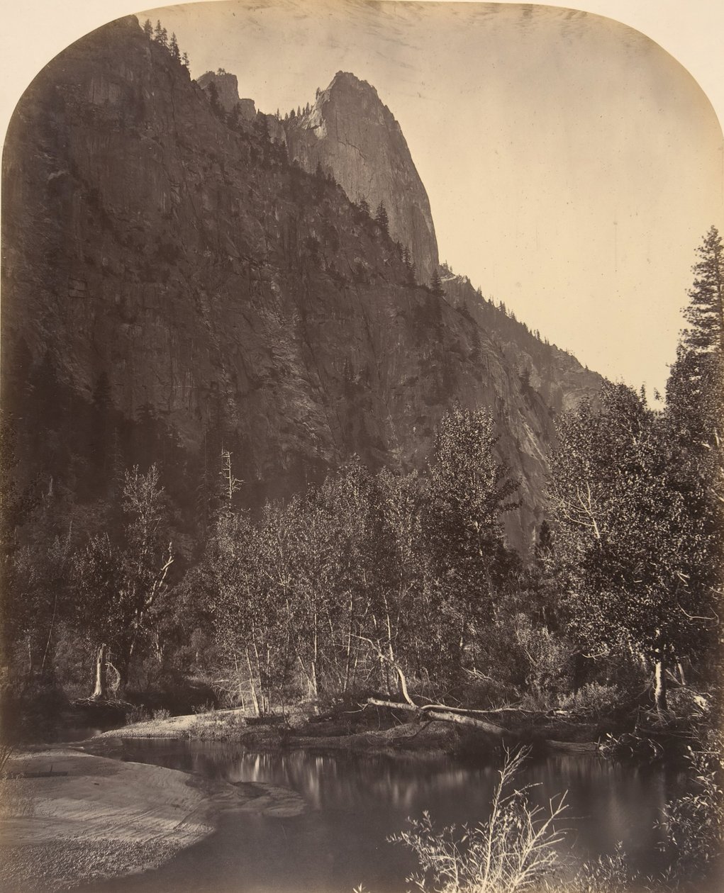 River View, Sentinel, 3270 stop, 1861. od Carleton Emmons Watkins