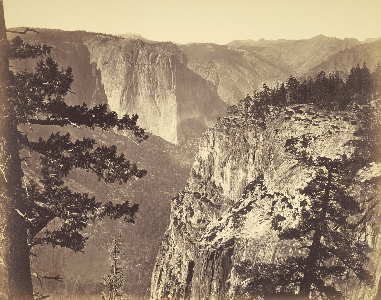 [První pohled na údolí] od Carleton Watkins