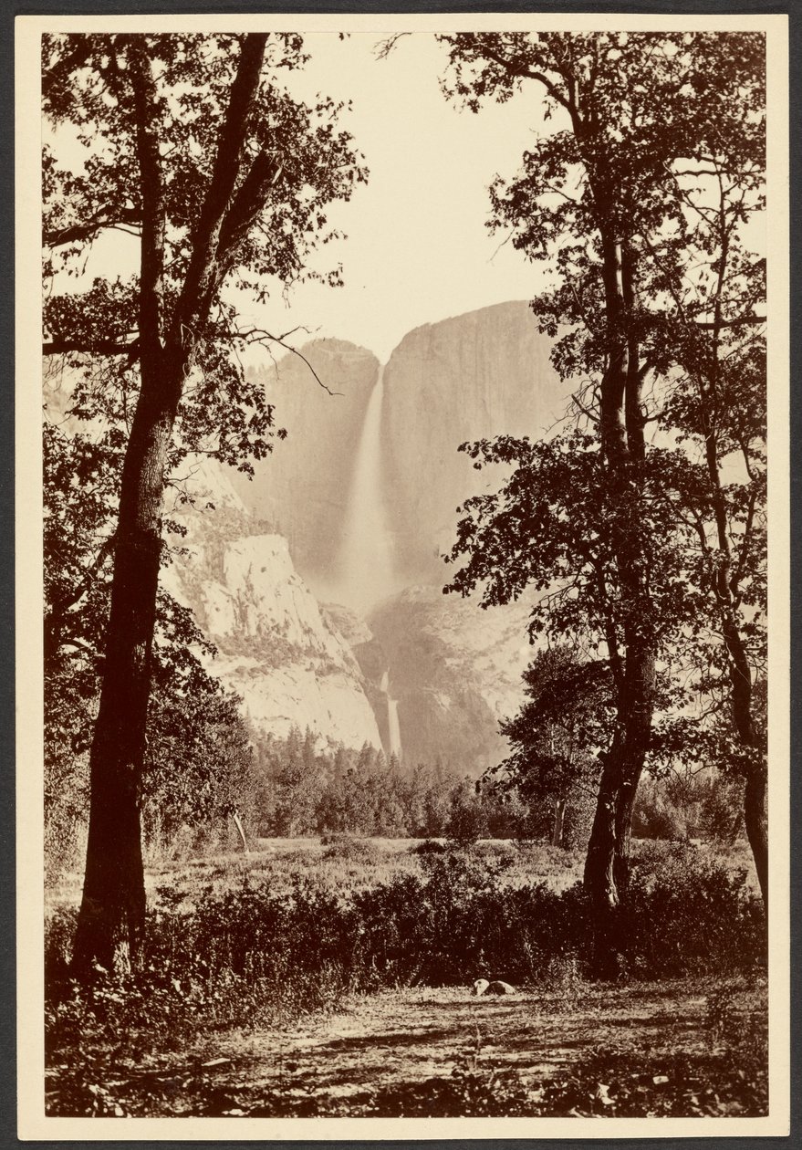 Yosemitské vodopády od Carleton Watkins
