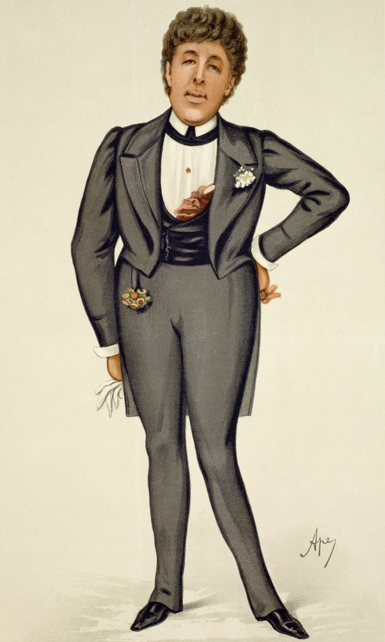 Oscar Wilde (1854-1900), karikatura z "Vanity Fair", 1884 od Carlo Pellegrini