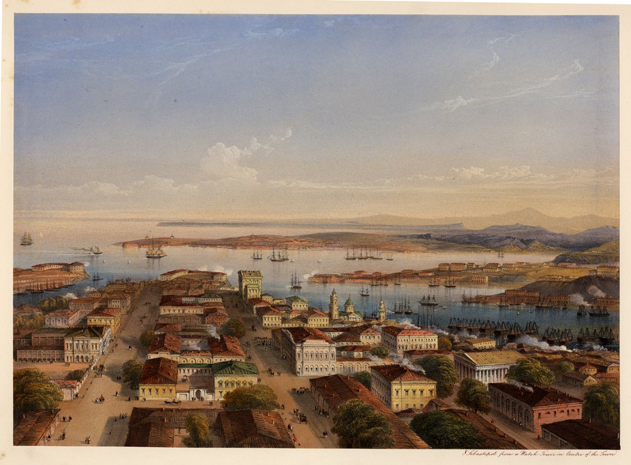 Celkový pohled na Sevastopol, 1856 od Carlo Bossoli